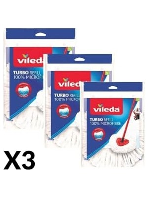 Bomii Turbo Yedek Paspas, %100 Mikrofiber, 3 Adet