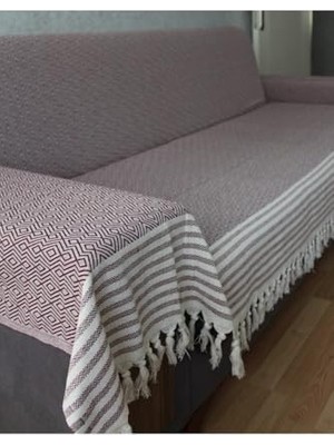 Bomii Pamuklu Koltuk Örtüsü Bordo 300 x 180