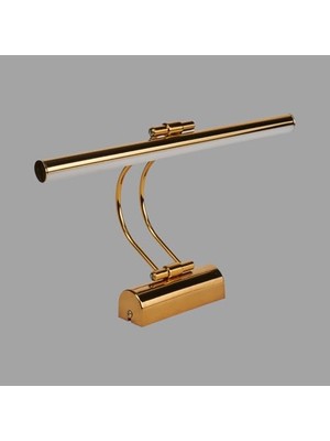Bomii 35 cm Elektrikli 4000K Soft Beyaz Enerji Tasarruflu Flüt LED Aplik Banyo Tablo Çalışma Masası Duvar Sanat Eseri Ayna Dekoratif ve Modern Aydınlatma Gümüş (Krom) Renk (Gold)