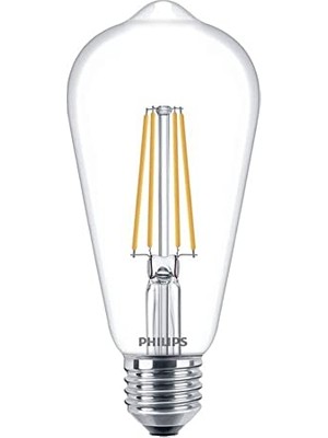 Marmara Avm Corepro 7W (60W Replacement) ST64 LED Ampul, Kısılamaz, E27 Edison Vidası, Sıcak Beyaz 2700K, Şeffaf Cam Lamba