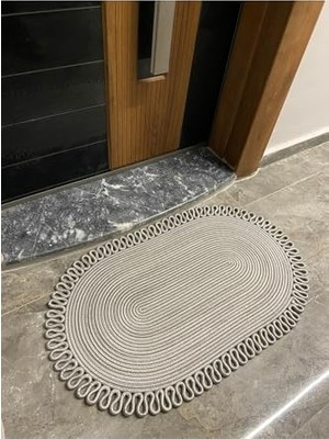 Marmara Avm Dublin Serisi Jüt, Desenli Kapı Önü, Paspas, Banyo Paspası, Balkon Paspası/hediyelik, Ev Eşyası Gri 50 x 80