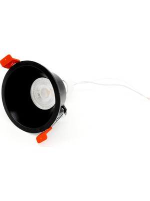 Bomii Sunlight Pliton Döküm Sıva Altı Siyah LED Armatür GU10 Beyaz Ampullü