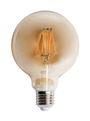 Marmara Avm 6W Rustik LED G95 Glop Ampul CT-4286 2 Adet, Sarı