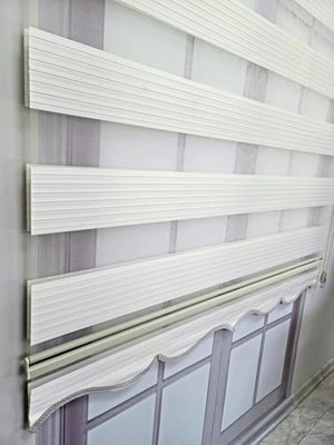 Marmara Avm Bbb Pliseli Stor Zebra Perde 3 Renk Seçeneği 180X200 Ekru