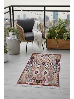 Bomii Otantik Tarz Dokuma Hafif, Şık ve Günlük Kullanıma Uygun Makineden Yıkanabilir Kilim