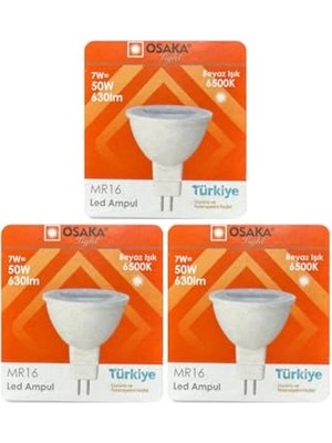 Marmara Avm 7W (50W) Beyaz Işık (6500K) G4 Duylu LED Çanak Ampul, 3 Adet