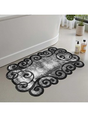 Marmara Avm 2'li Set Banyo Paspası, Yumuşak Banyo Halısı, Kaymaz Dot Tabanlı, Su Emici, Makinede Yıkanabilir - 40X60-50 x 80 cm