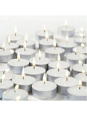 Marmara Avm 50'li 4 Saat Yanan Tealight Mum Beyaz Tea Light 50 Adet