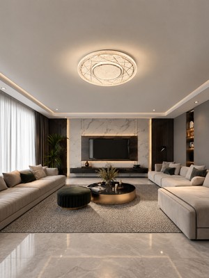 Markatech Diva Cristalya Krom 2 Katlı Plafonyer Kumandalı Dimmerli 3 Renk Ledli Avize - Çap 50 cm