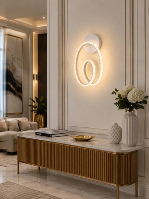 Markatech Simon Beyaz Cristalya Serisi 3 Renk LED Aplik