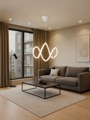 Markatech Dolce Beyaz Modern Sarkıt Beyaz Ledli Avize