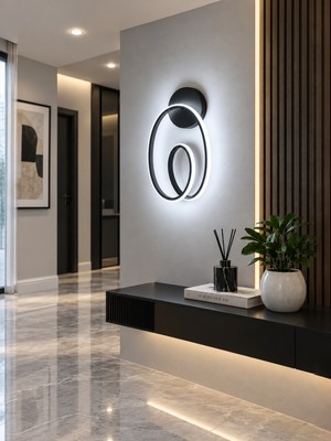 Markatech Lucca Siyah 6500K Beyaz Işıklı LED Aplik