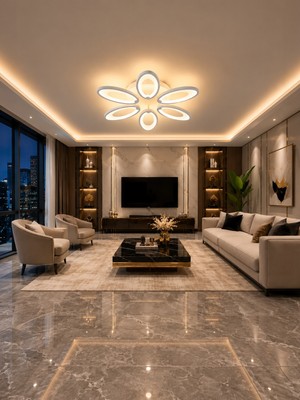 Markatech MS31005-6 Beyaz 6'lı 3 Renk LED Plafonyer Avize