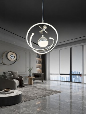 Markatech Alberto Krom Kaplamalı Modern Sarkıt 3 Renk Ledli Avize