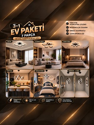 Markatech Premio Siyah LED Avize Paketi