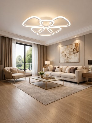 Markatech MS39005-3+3 Beyaz 6'lı 3 Renk LED Plafonyer Avize