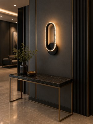 Markatech Ekol Siyah Cristalya Serisi 3 Renk LED Aplik