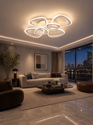 Markatech MS39005-6 Beyaz 6'lı 3 Renk LED Plafonyer Avize