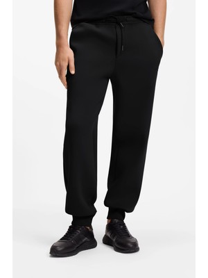 Boss Erkek Regular Fit Beli Bağcıklı Fermuarlı Cepli Lastikli Paçalı Siyah Eşofman Altı 50569936-001