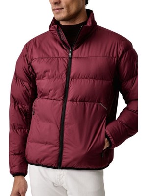 Boss Erkek Regular Fit Fermuarlı Cepli Kol Cebi Detaylı Su Geçirmez Şişme Bordo Mont 50569136-654
