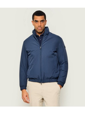 Boss Erkek Regular Fit Kaz Tüyü Dolgulu Dik Yakalı Fermuarlı Lacivert Mont 50569608-479