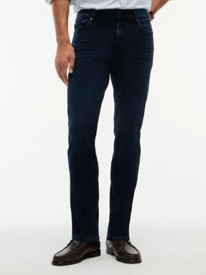 Tommy Hilfiger Erkek Slim Fit Esnek Denim Önü Soluk Yıkamalı Beş Cepli Denim Jeans MW0MW45186-1BT