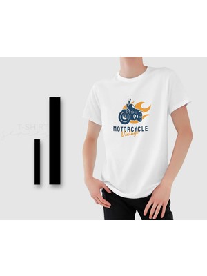 Bk Gift Motorsiklet Tasarımlı Erkek Beyaz T-Shirt -16, Arkadaşa Hediye, Doğum Günü Hediyesi, Sevgili Hediyesi Xx Large