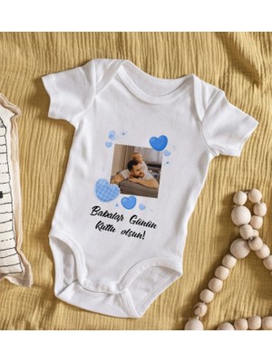 BK Kişiye Özel Fotoğraflı Bebek Body Zıbın - Model 2 9-12 Ay