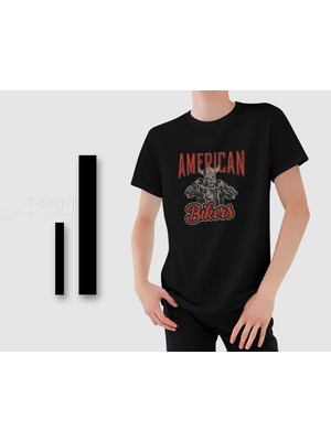 Bk Gift Motorsiklet Tasarımlı Erkek Siyah T-Shirt -8, Arkadaşa Hediye, Doğum Günü Hediyesi, Sevgili Hediyesi Medium