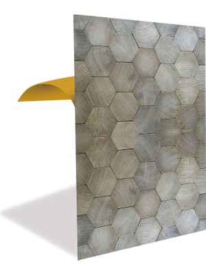 Tr Kendinden Yapışkanlı Yer Zemin Kaplama, Duvar Kaplama, Fayans Çıkartması Ahşap Desenli Pvc Panel 41X62 cm (4 Adet / 1 M²)