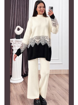 MissVina Elıora – Tül Dantel Detaylı Triko Takım P035