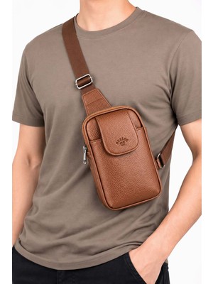 Derise Club Erkek Taba Renk Omuz Çantası Göğüs Çantası Body Bag Çanta
