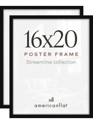 Tr 16X20 cm Siyah Resim Çerçevesi, 2'li Set, Pleksiglaslı Ince Kenarlı Fotoğraf Çerçevesi, Duvar Asma Donanımlı