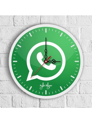 BK Gift Kişiye Özel Tasarımlı Ahşap Duvar Saati (30 Cm.)