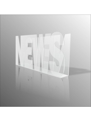 40X25CM Şeffaf News Yazılı Gazetelik Dergilik Broşürlük Insörtlük