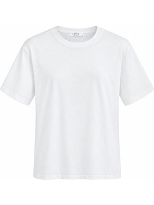 Tubia Kadın Beyaz Basic Kısa Kollu T-Shirt