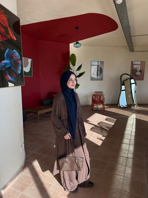 Tubia Kadın Kahve Melanj 3'lü Kimono Takım