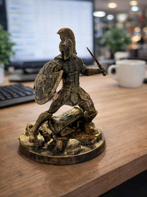Ceylan Adam Pla Plastik 3D Baskı Antik Roma Gladyatör Savaşçı Masaüstü Figürü