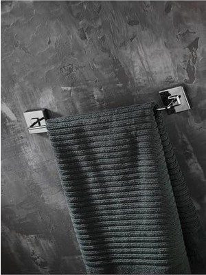 Ceylan Adam Delmeye Son Yapışkanlı Banyo Mutfak Uzun Havluluk Askısı Krom Y-405