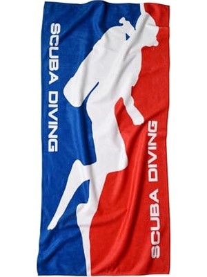 Ceylan Adam Scuba Temalı Plaj Havlusu, Mikrofiber Hızlı Kuruyan Plaj Havlusu 70X140 Cm, Spor Havlusu