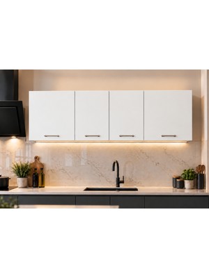 T Designo Sfen Mutfak Üst Modülü 200 cm