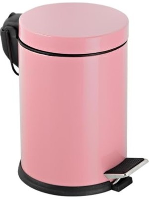 Ceylan Adam Çöp Kovası, Premium Serisi 12 L Hacimli Paslanmaz Banyo-Mutfak Pedallı Pembe, 12L