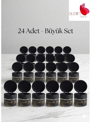 Adalinhome Kapaklı Cam Kavanoz Küllük – Koku Önleyici Şık Tasarım 24 Adet