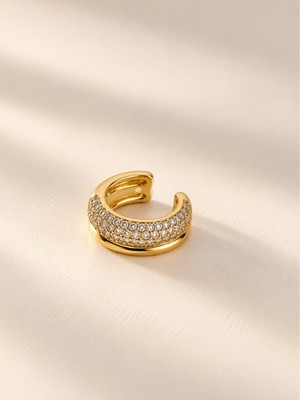 Bijux By Mrv Çift Sıralı Taşlı Earcuff (Kıkırdak Küpesi)