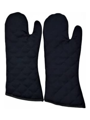 Ceylan Adam Endüsriyel Mutfak Ekipmanlari Profesyonel Fırın Eldiveni 2'li Set Siyah Renk Uzunluk 39 cm