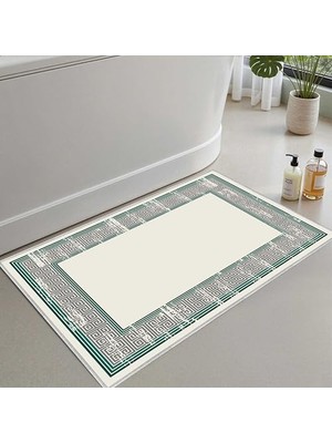 Ceylan Adam 2'li Set Banyo Paspası, Yumuşak Banyo Halısı, Kaymaz Dot Tabanlı, Su Emici, Makinede Yıkanabilir - 40X60-50 x 80 cm