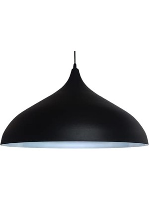 Ceylan Adam Mylights Modern Siyah Içi Gümüş Metal Sarkıt Avize 45 cm En