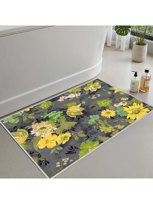 Ceylan Adam 2'li Set Banyo Paspası, Yumuşak Banyo Halısı, Kaymaz Dot Tabanlı, Su Emici, Makinede Yıkanabilir - 40X60-50 x 80 cm