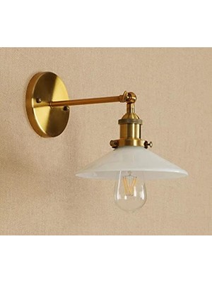 Ceylan Adam Mylights Retro Rustik Eskitme Gövdde Beyaz Metal Başlık Duvar Aplik Mafsalı Harekli Başlık