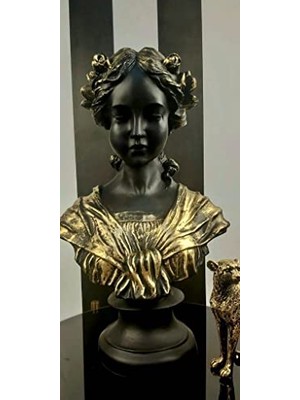 Ceylan Adam Dekoratif Kadın Büst Ophelia Heykel Biblo